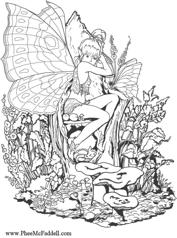 619x832 Free Printable Coloring Pages For Adults Fairies World