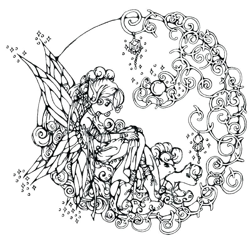 800x761 Free Fairy Coloring Pages For Adults Educational Coloring Pages