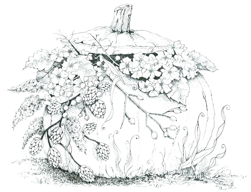 960x736 Fall Coloring Pages For Adults