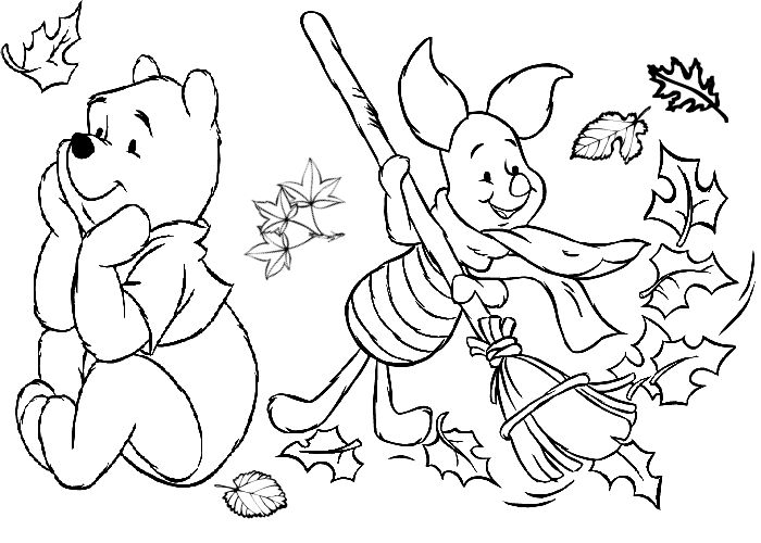 700x500 Kids Fall Coloring Pages