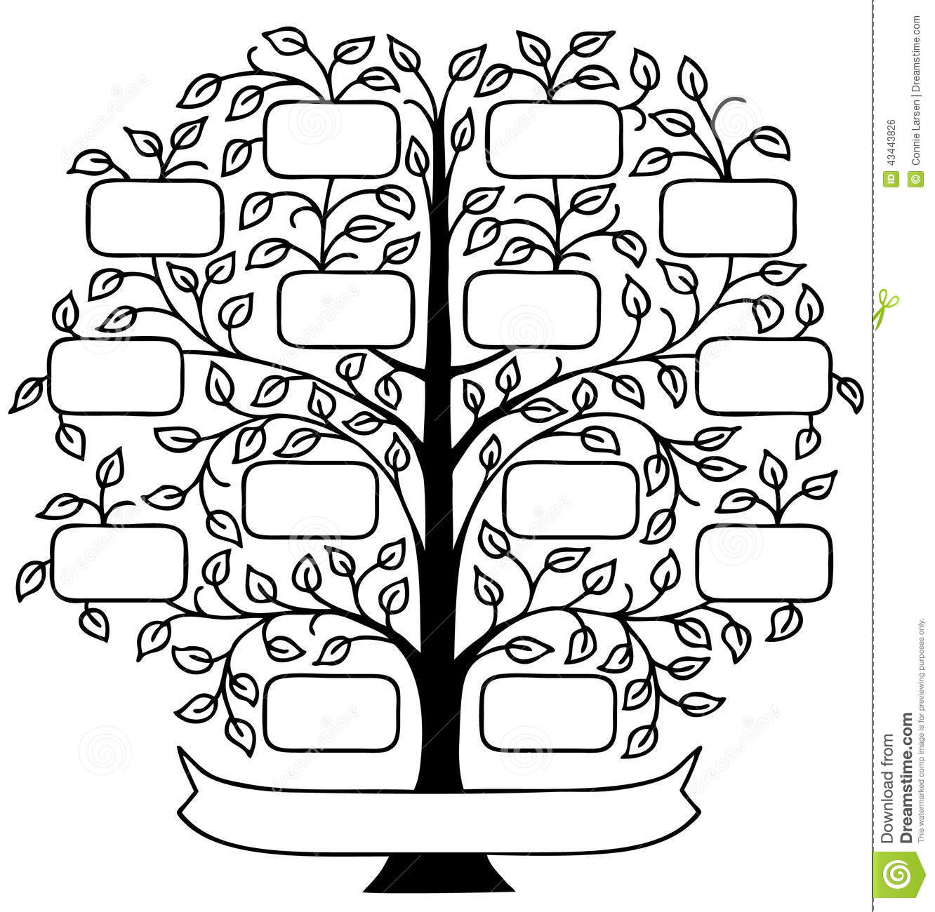1332x1300 Family Tree Coloring Page