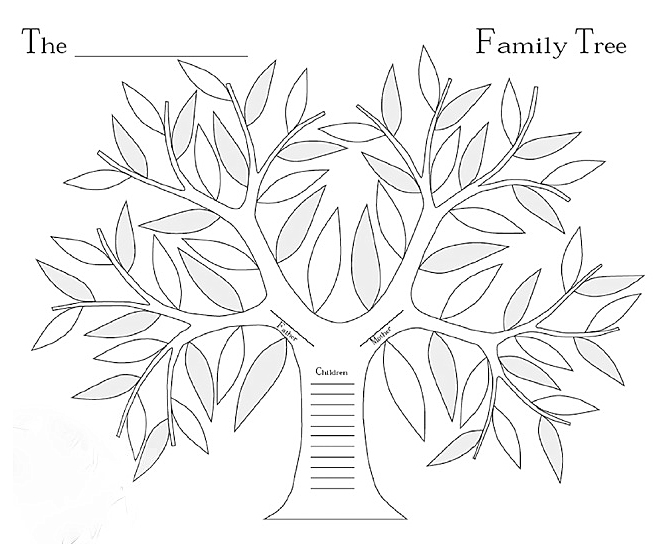 653x546 Family Tree Coloring Page Free Download