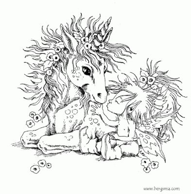 393x400 Free Fantasy Coloring Pages For Adults Best Fairy Coloring