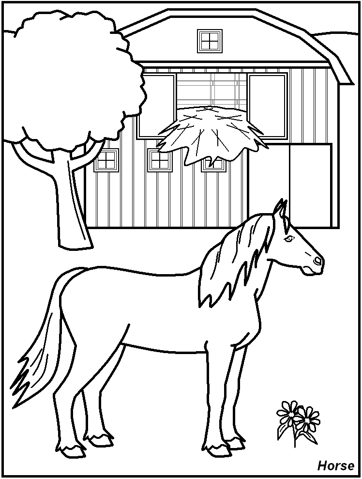 748x989 Farm Coloring Pages
