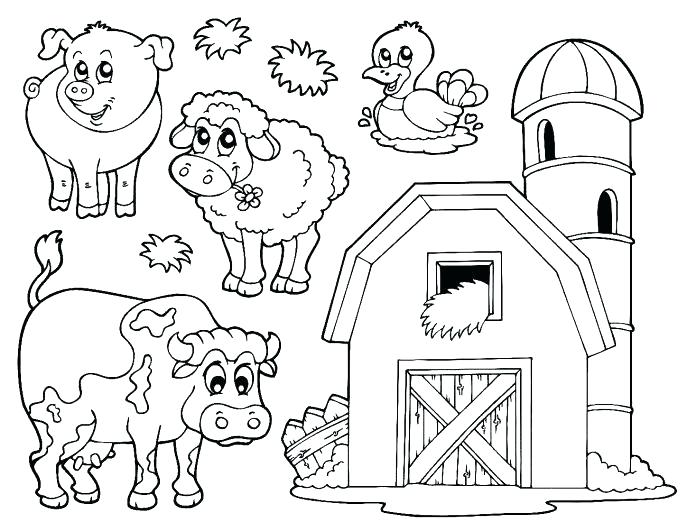 687x522 Free Farm Coloring Pages Of Wall Tractors