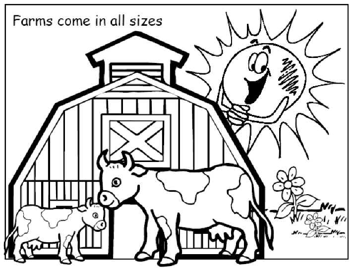 714x541 Kids Farm Coloring Pages