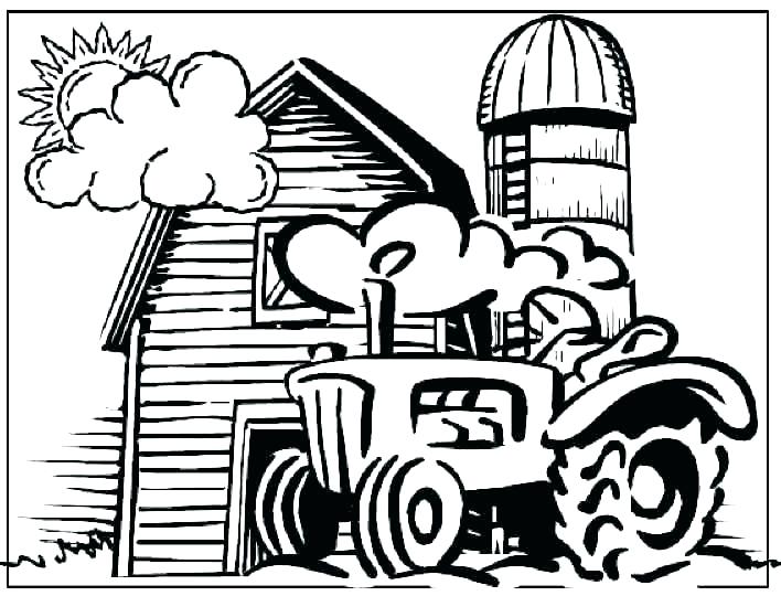 708x540 Barn Coloring Pages Free A Farmer And Dutch Barn Coloring Page