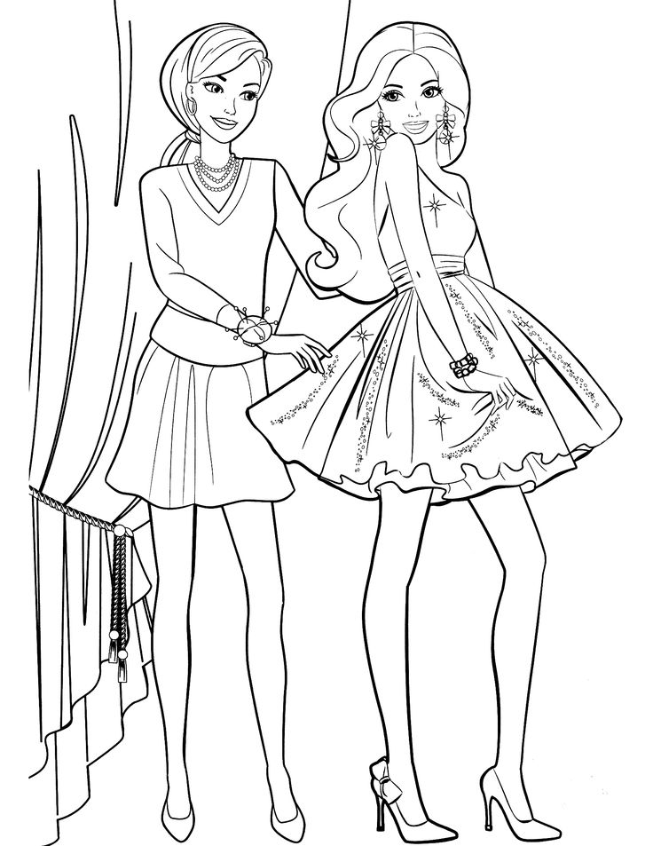 736x953 Casual Fashion Coloring Pages For Girls In Amusing Page Draw