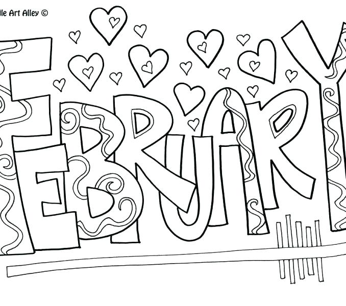 678x600 February Coloring Page Grown Up Colouring Coloring Sheets Free