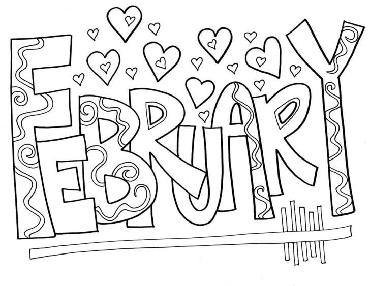 728x563 February Coloring Pages