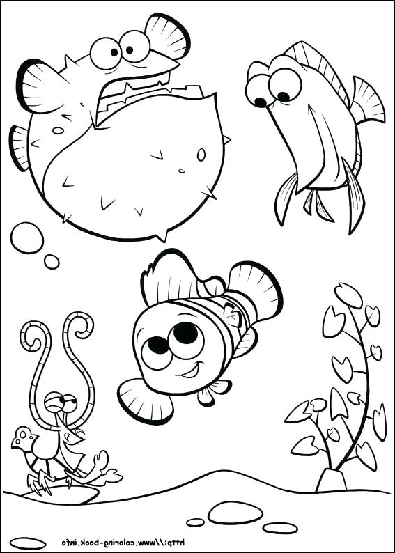 567x794 Finding Nemo Coloring Pages Free