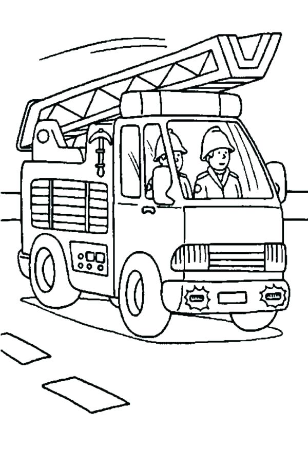 600x905 Fire Truck Coloring Pages To Print Stunning Fire Truck Coloring