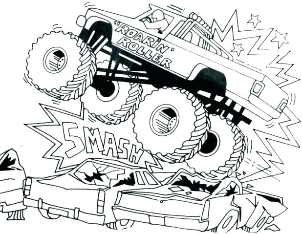 618x479 Monster Truck Coloring Page Free As Well As Truck Coloring Pages