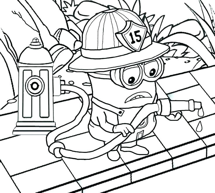 736x662 Firefighter Coloring Pages Printable