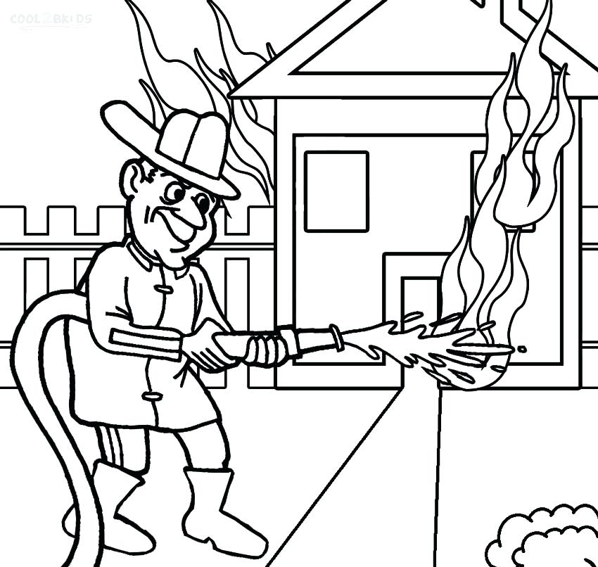 850x806 Fireman Coloring Pages