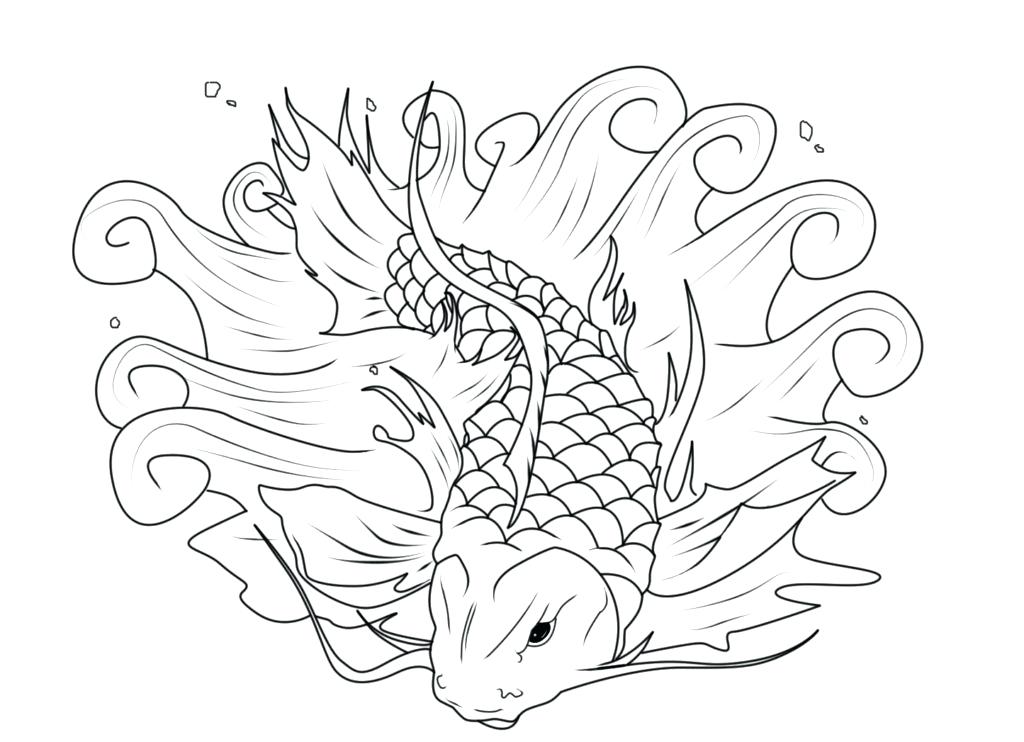 1024x742 Koi Fish Coloring Pages Fish Coloring Pages To Download And Print