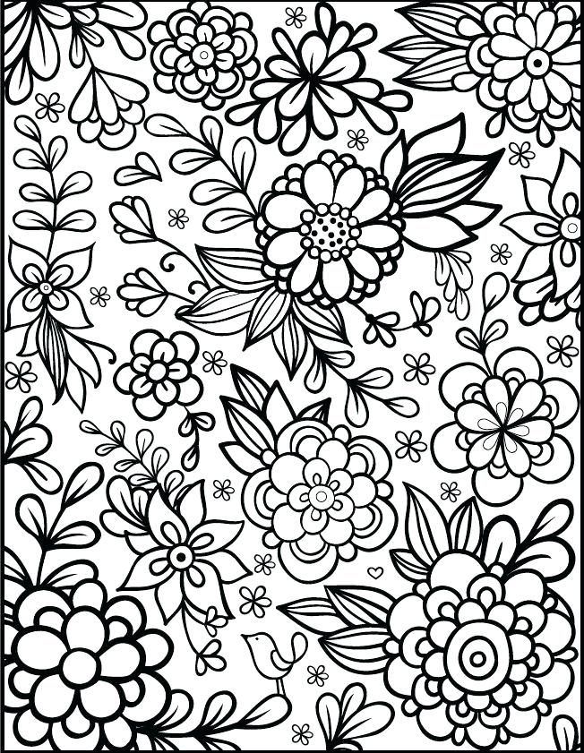 652x841 Flower Coloring Pages Flower Free Coloring Pages Floral Coloring