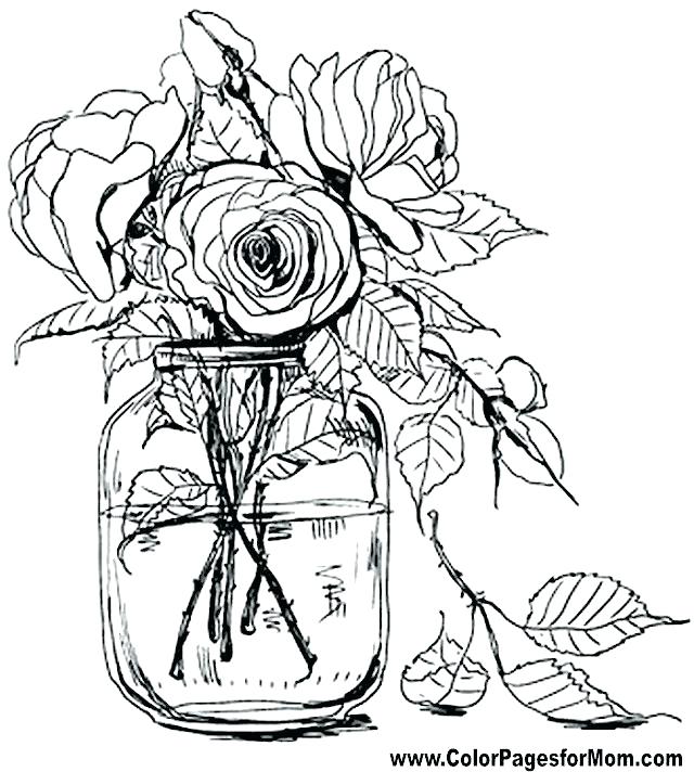 640x712 Ideas Printable Flowers Coloring Pages Or Sugar Skull Adult Flower