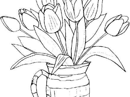 440x330 Printable Flower Coloring Pages Icontent