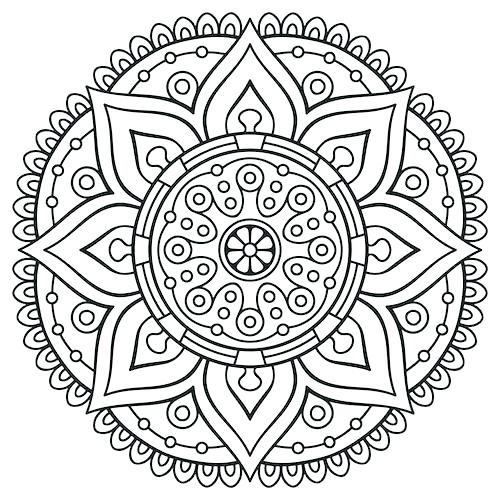 500x500 Free Mandala Coloring Pages Easy Mandala Coloring Pages Mandala