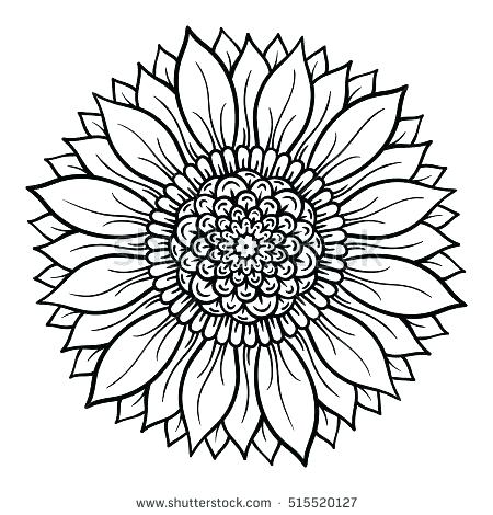 450x470 Simple Mandala Coloring Pages