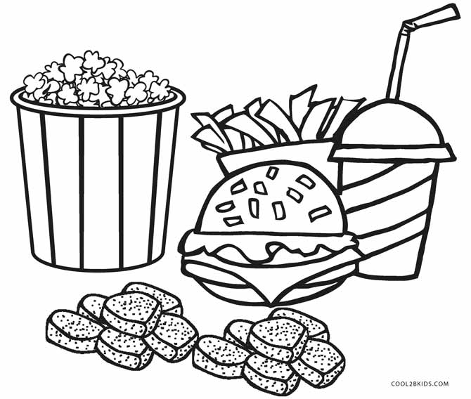 670x568 Free Printable Food Coloring Pages For Kids Within Plan