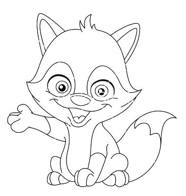 380x400 Free Coloring Pages Fox Coloring Pages Fox Free Coloring Baby Fox