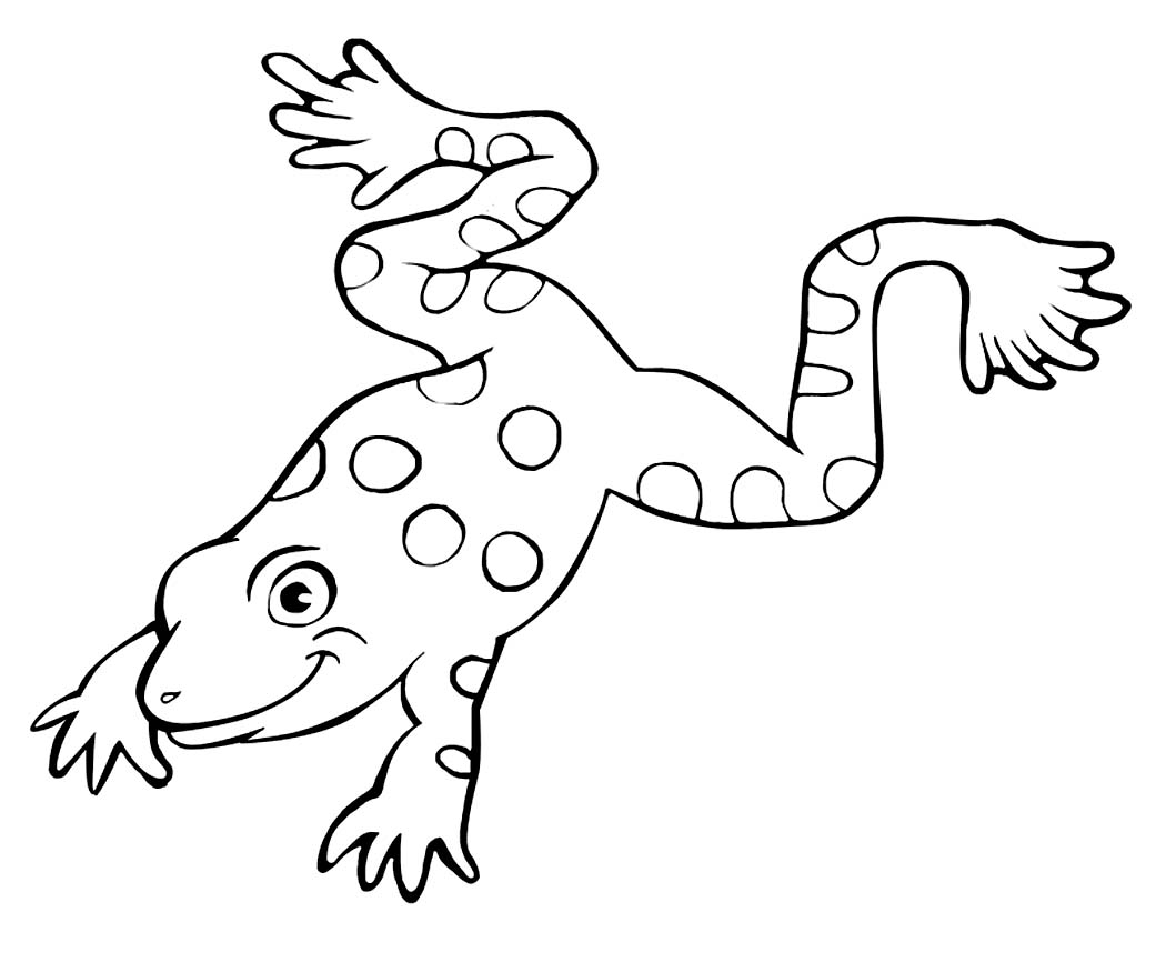 1050x866 Jumping Frog Coloring Page