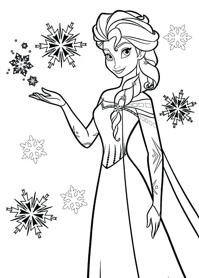 636x885 Frozen Coloring Pages Disney