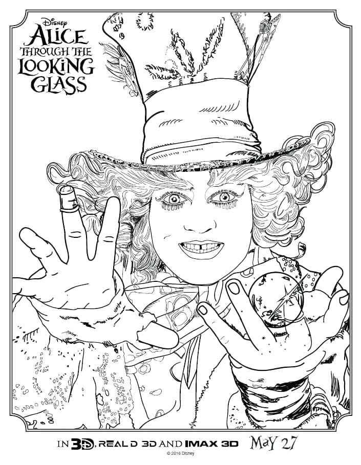 705x909 Mad Hatter Coloring Pages Free In Wonderland Coloring Pages Book I