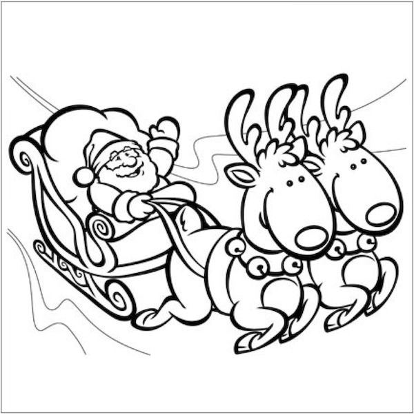 600x602 Christmas Coloring Pages Christmas Colors, Santa And Celebrating