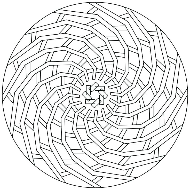 736x736 Geometric Coloring Pages For Adults