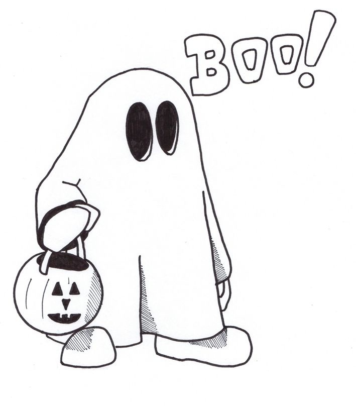 709x808 Ghost Coloring Pages