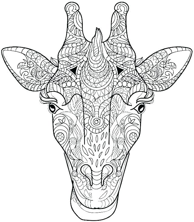 640x731 Giraffe Coloring Pages Sweet Giraffe Coloring Page Cute Cartoon