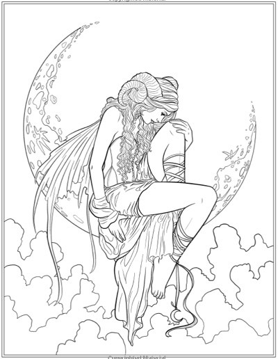 400x516 Gothic Coloring Pages For Adults Free