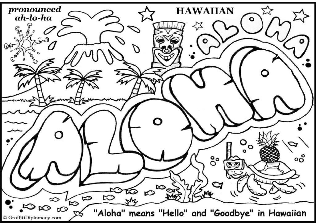 1024x723 Graffiti Coloring Pages Winsome