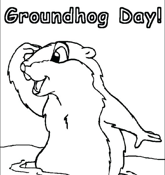 567x600 Groundhog Day Coloring Pages Free Printable On Book Little