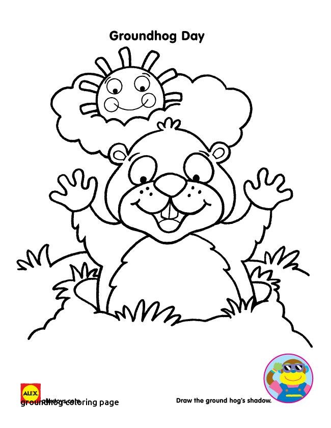 650x841 Groundhog Coloring Page