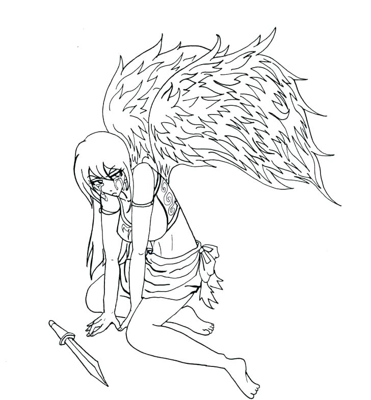 728x786 Angel Coloring Pages For Preschool Dark Angel Coloring Pages