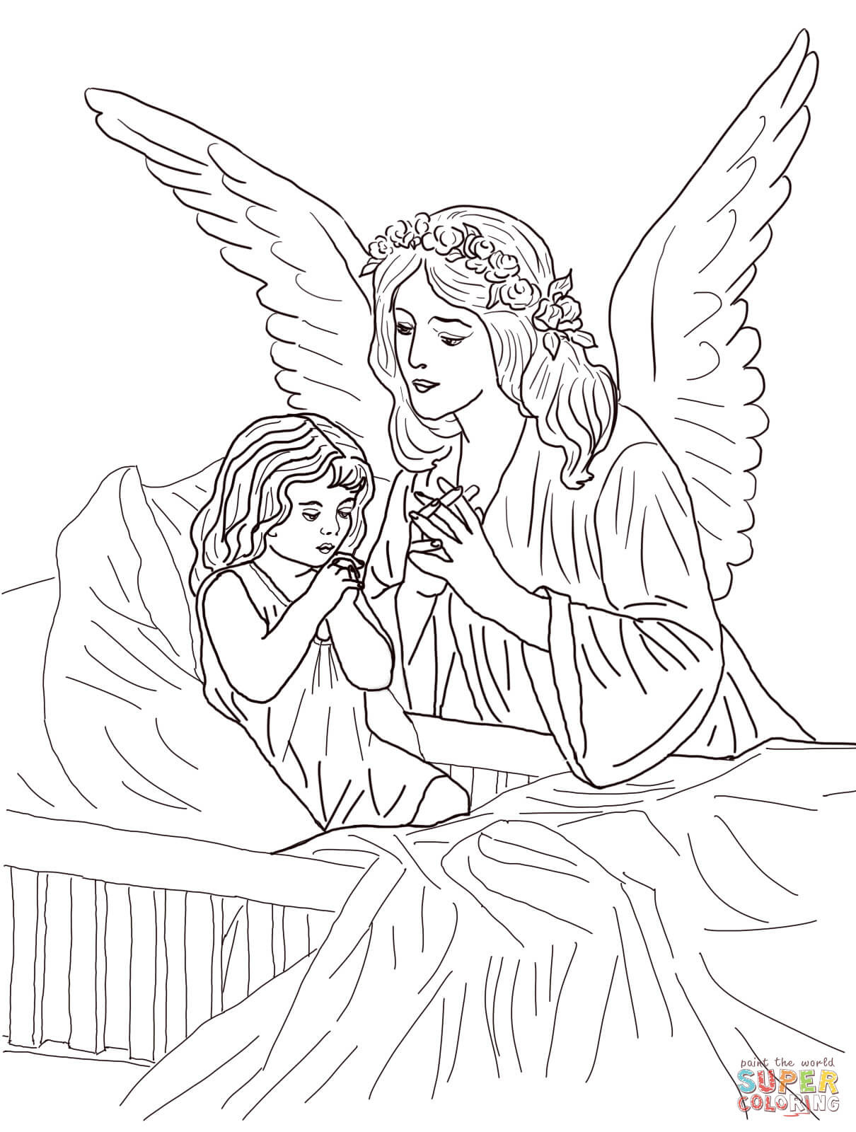 1210x1600 Guardian Angel Coloring Pages Acpra