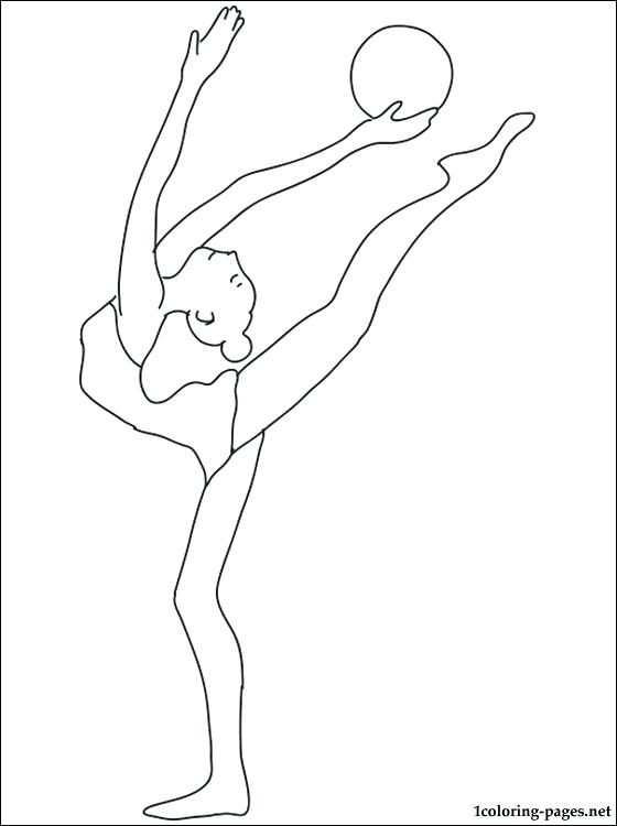 560x750 Gymnastics Coloring Page