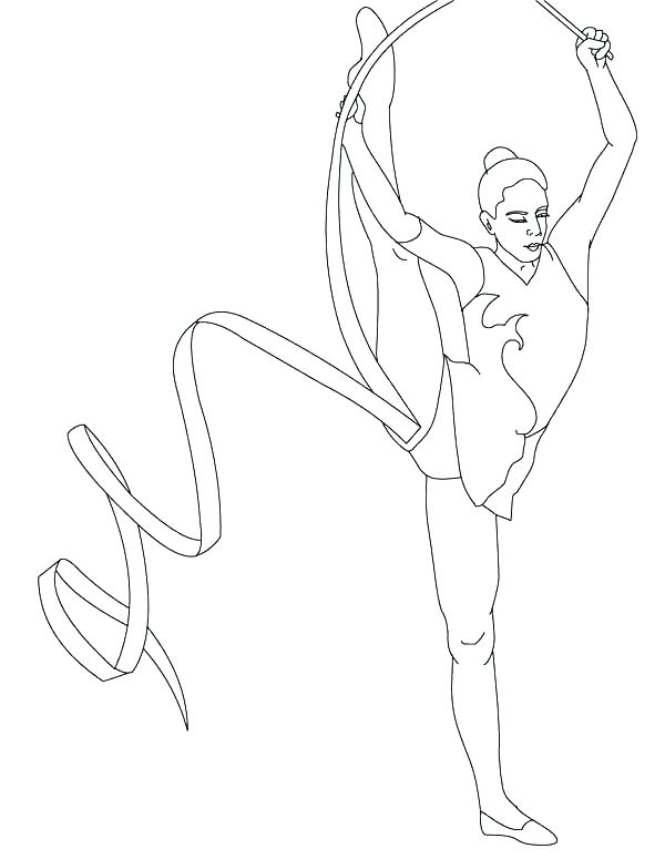 600x775 Printable Gymnastics Coloring Pages Page Preschool Free Printable