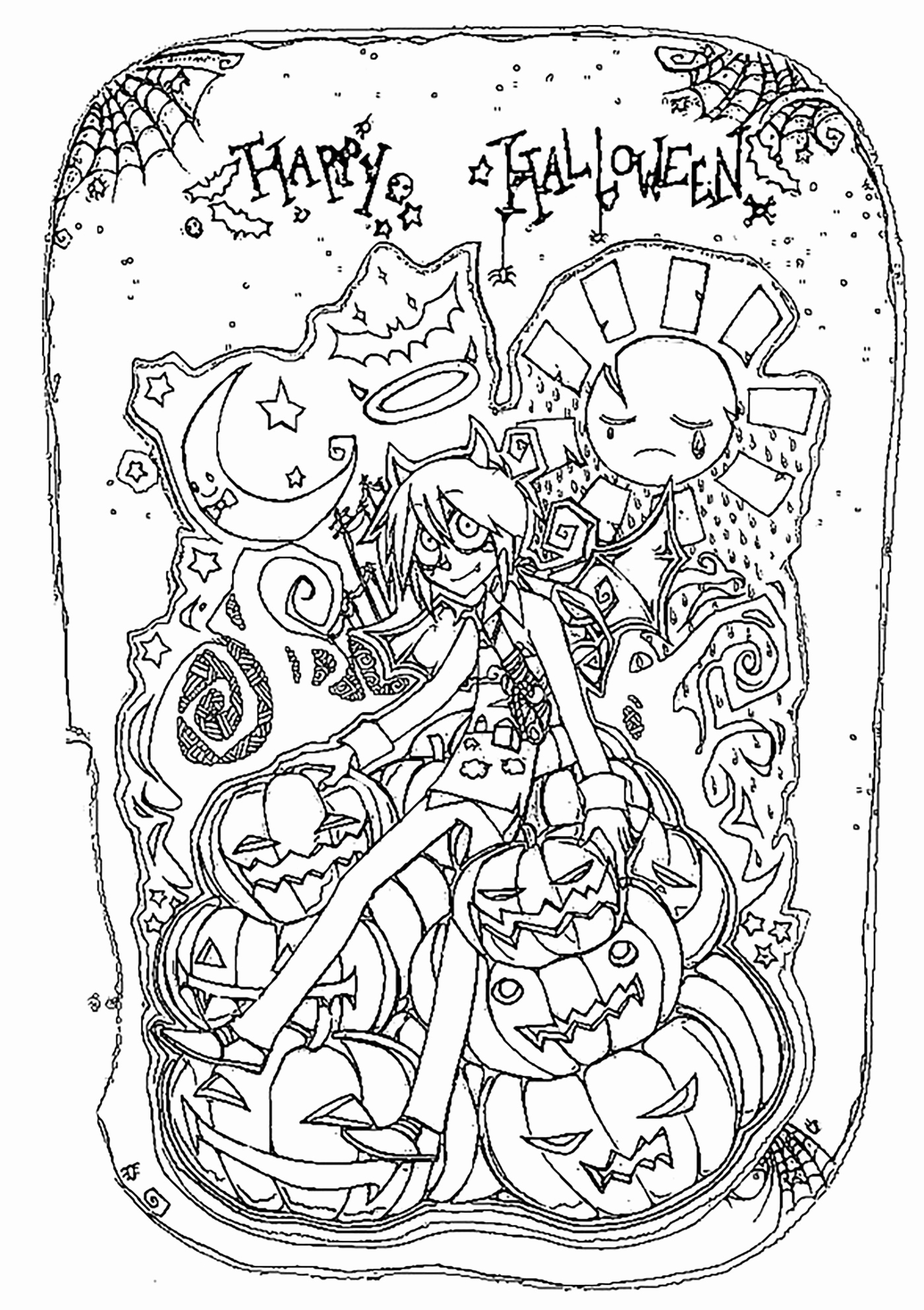 1400x1985 Free Printable Halloween Coloring Pages For Kids Awesome