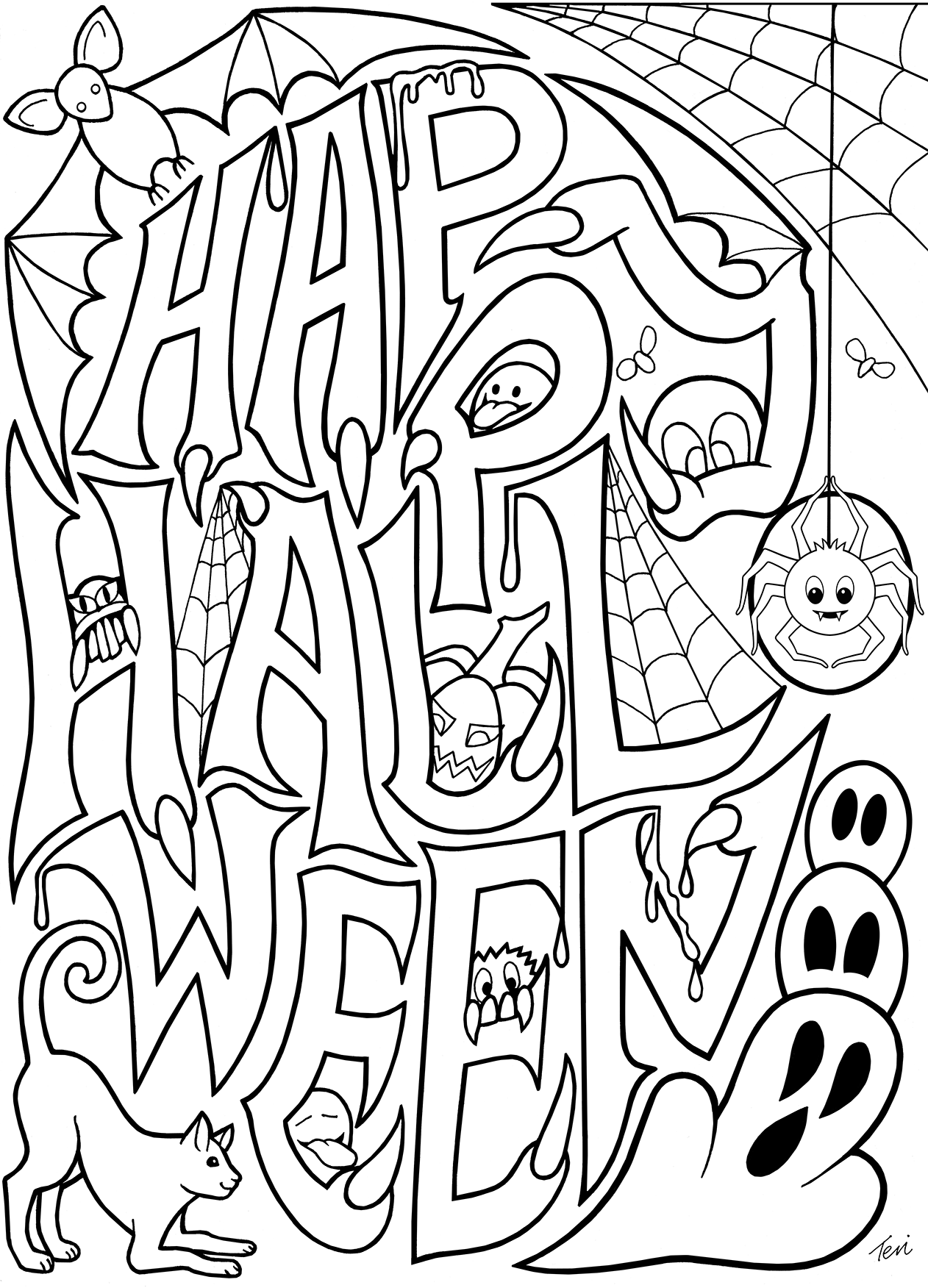 1262x1752 Halloween Coloring Pages