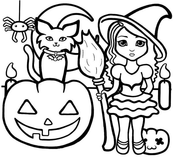 600x559 Halloween Coloring Pages For Preschoolers Printable Stuff