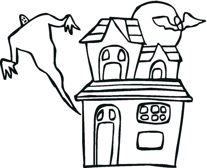 660x535 Halloween Haunted House Coloring Pages Printables Free For Color