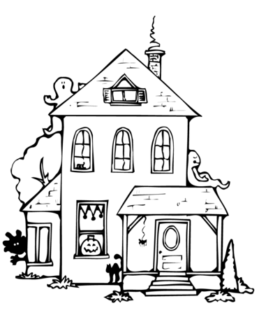 371x480 Haunted House Coloring Page Free Printable Pages Of Sheet We Are