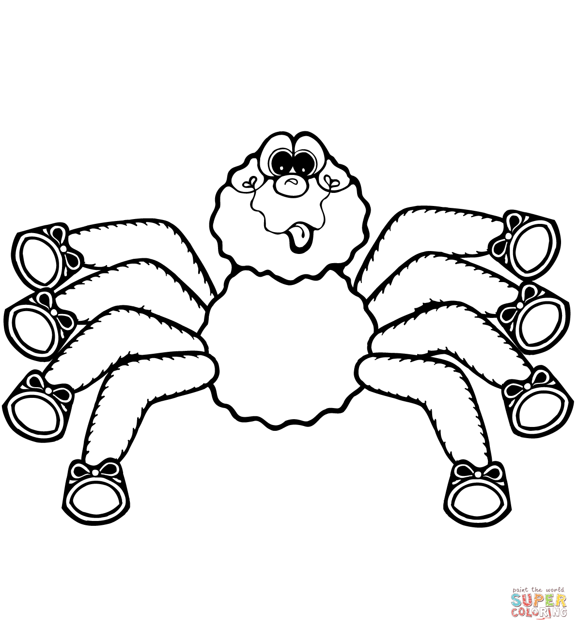 1193x1300 Spider Coloring Pages
