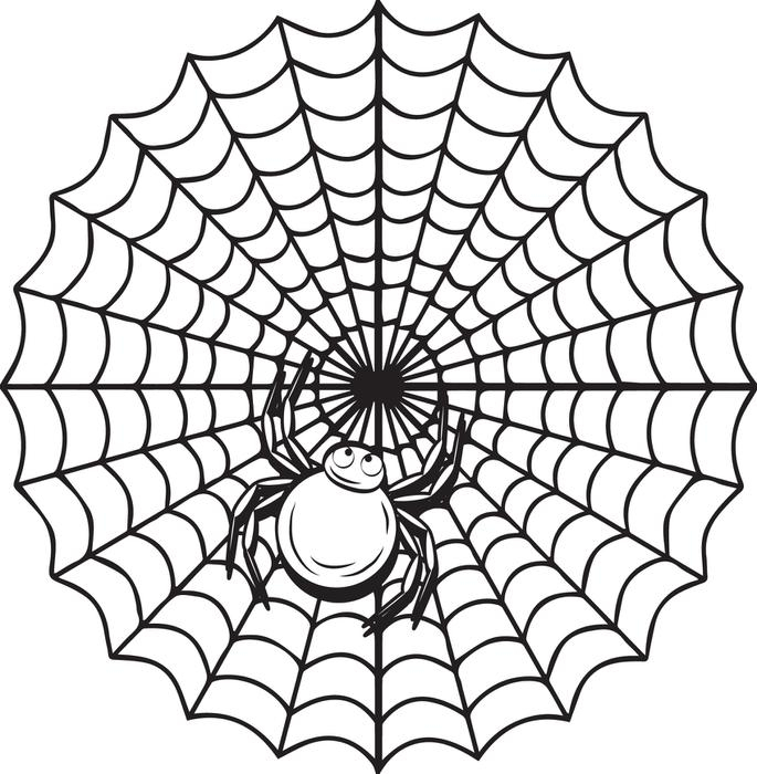 685x700 Spider Web Coloring Page Free Printable Halloween Spider Coloring