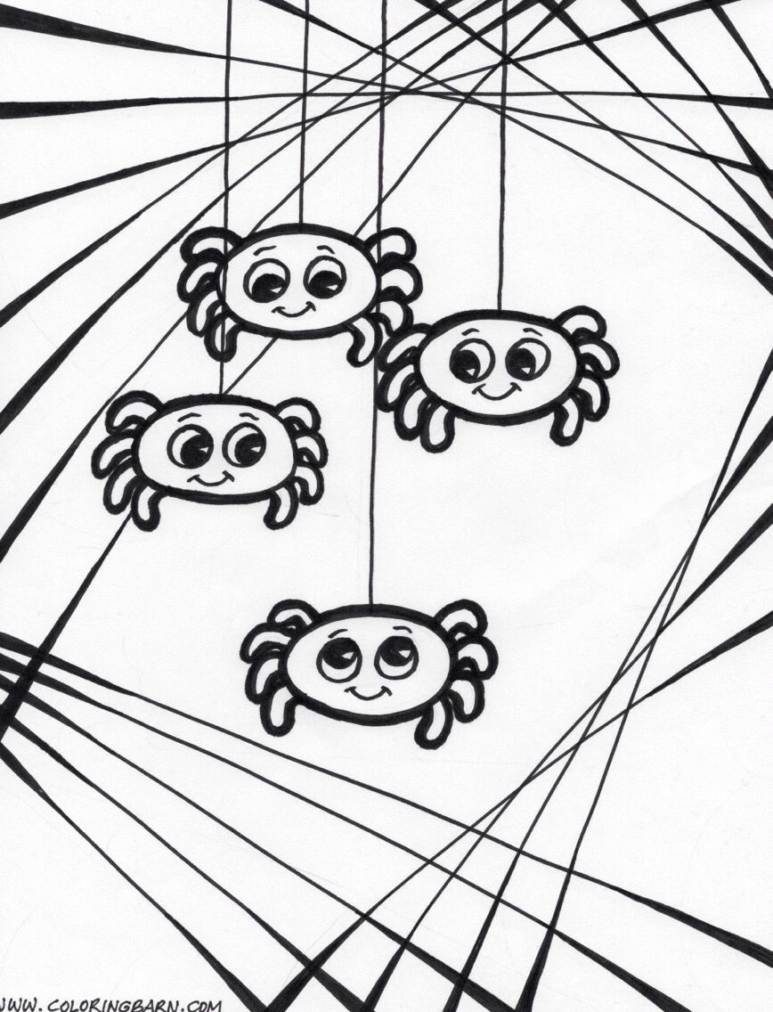 868x1136 Spiders Coloring Page Halloween Printable's For Kids